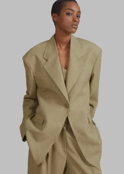 The Frankie Shop Gladys Blazer Khaki New
