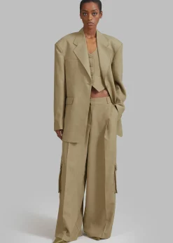 The Frankie Shop Gladys Blazer Khaki New