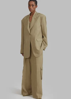 The Frankie Shop Gladys Blazer Khaki New