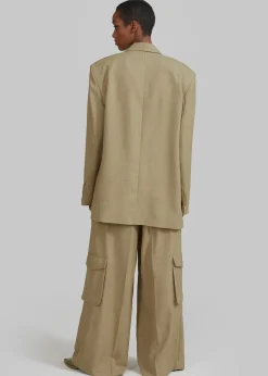 The Frankie Shop Gladys Blazer Khaki New