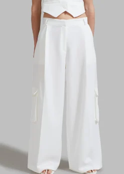 The Frankie Shop Gladys Cargo Pants White Clearance