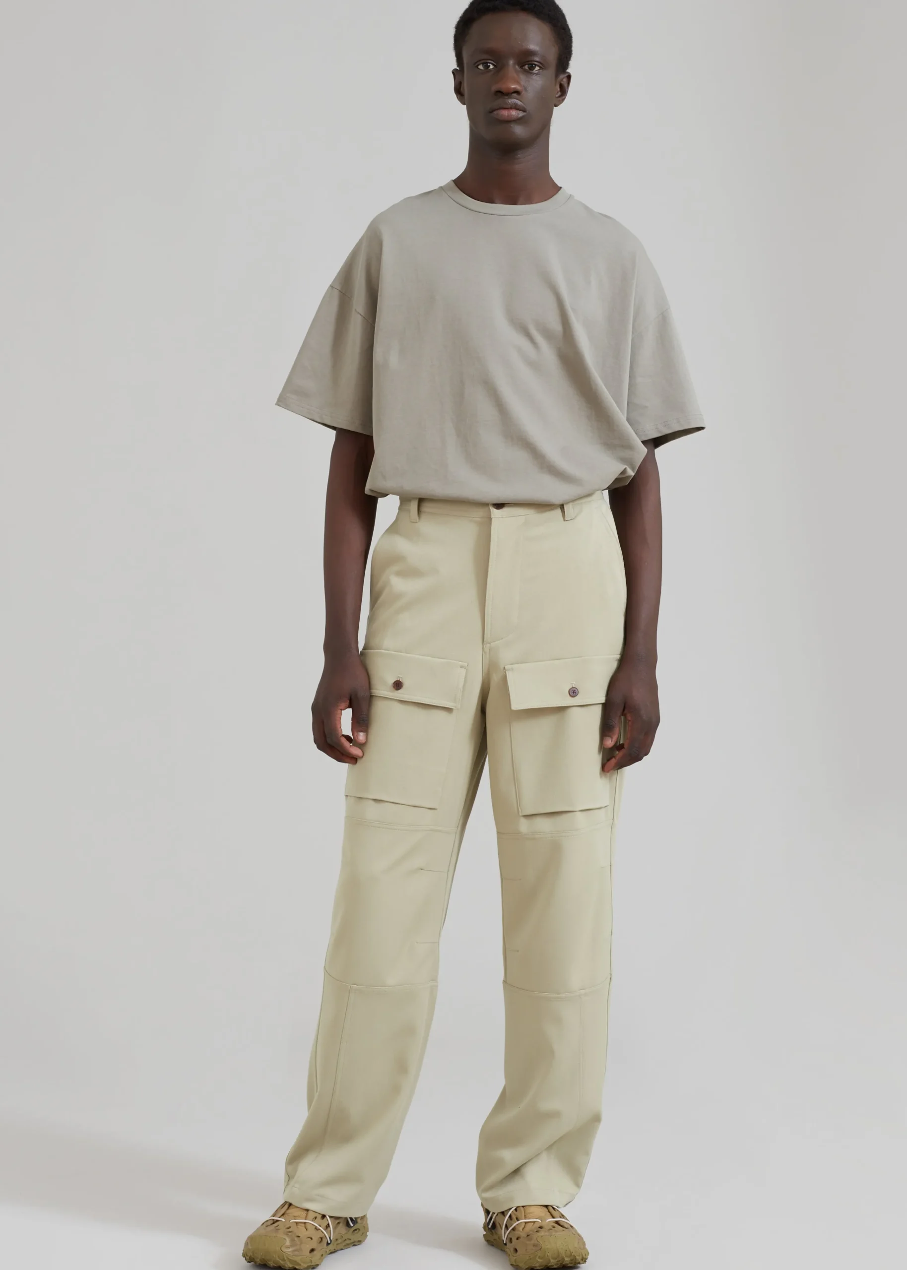 The Frankie Shop Grant Cargo Pants Slate Green Outlet
