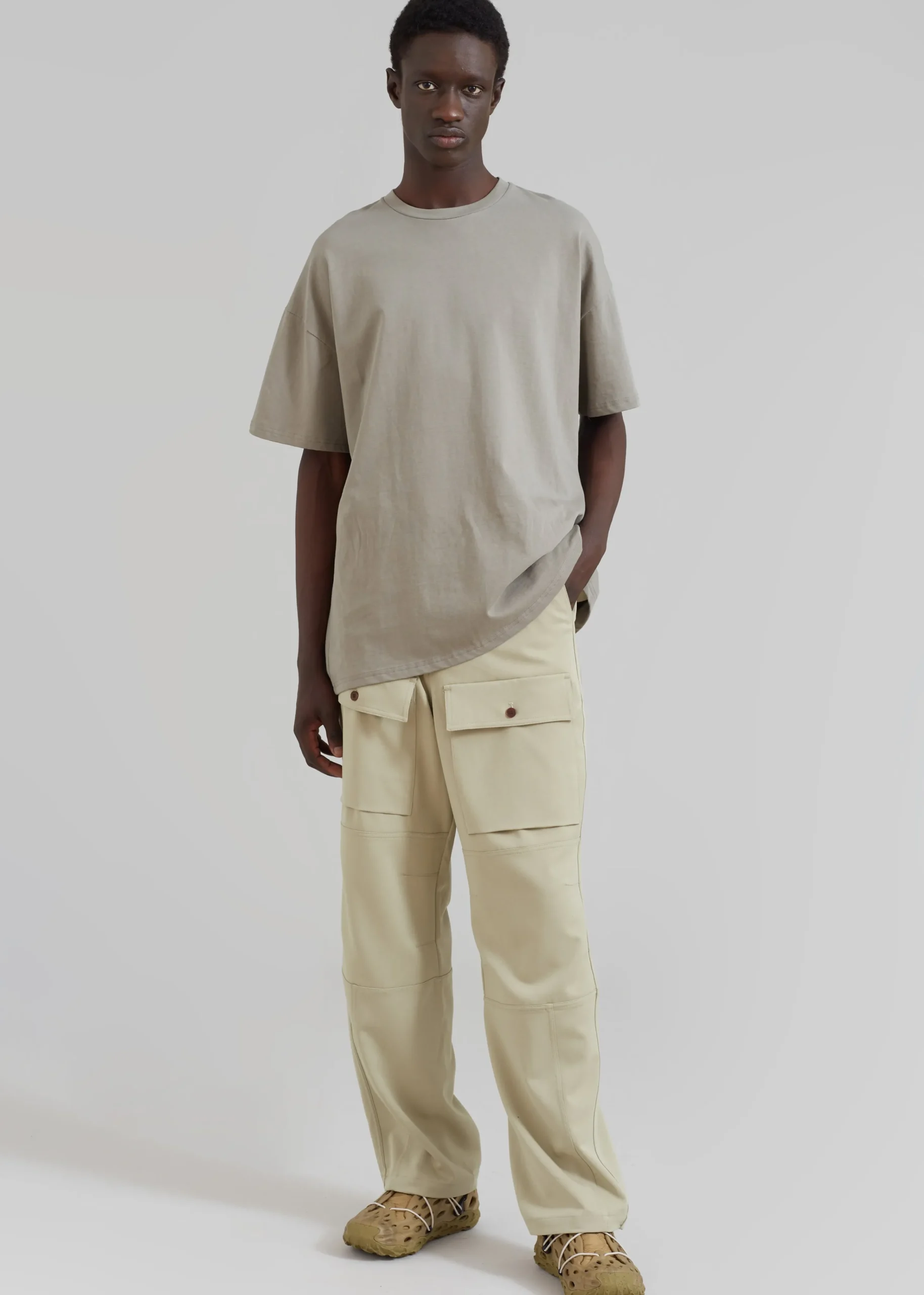 The Frankie Shop Grant Cargo Pants Slate Green Outlet