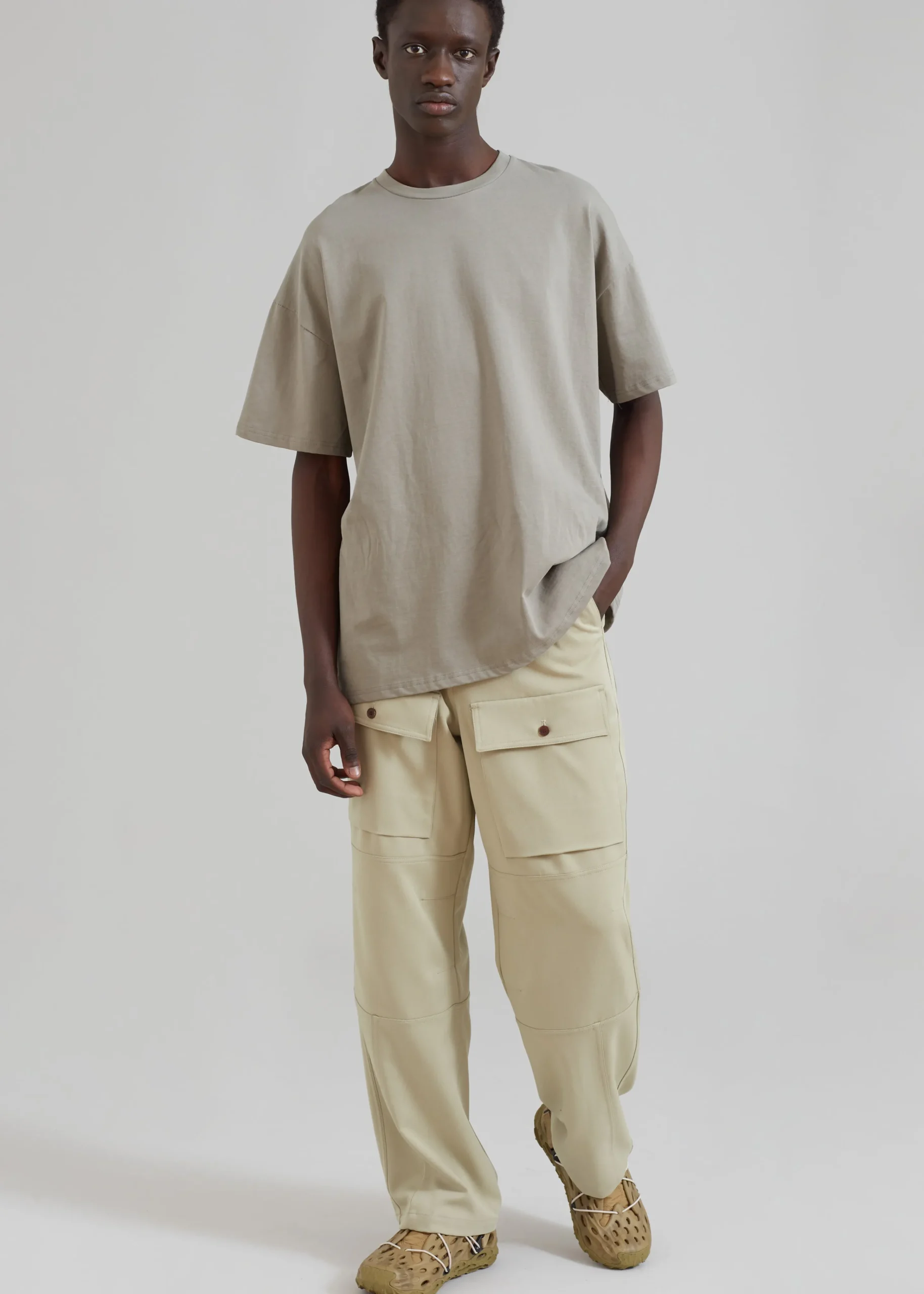 The Frankie Shop Grant Cargo Pants Slate Green Outlet