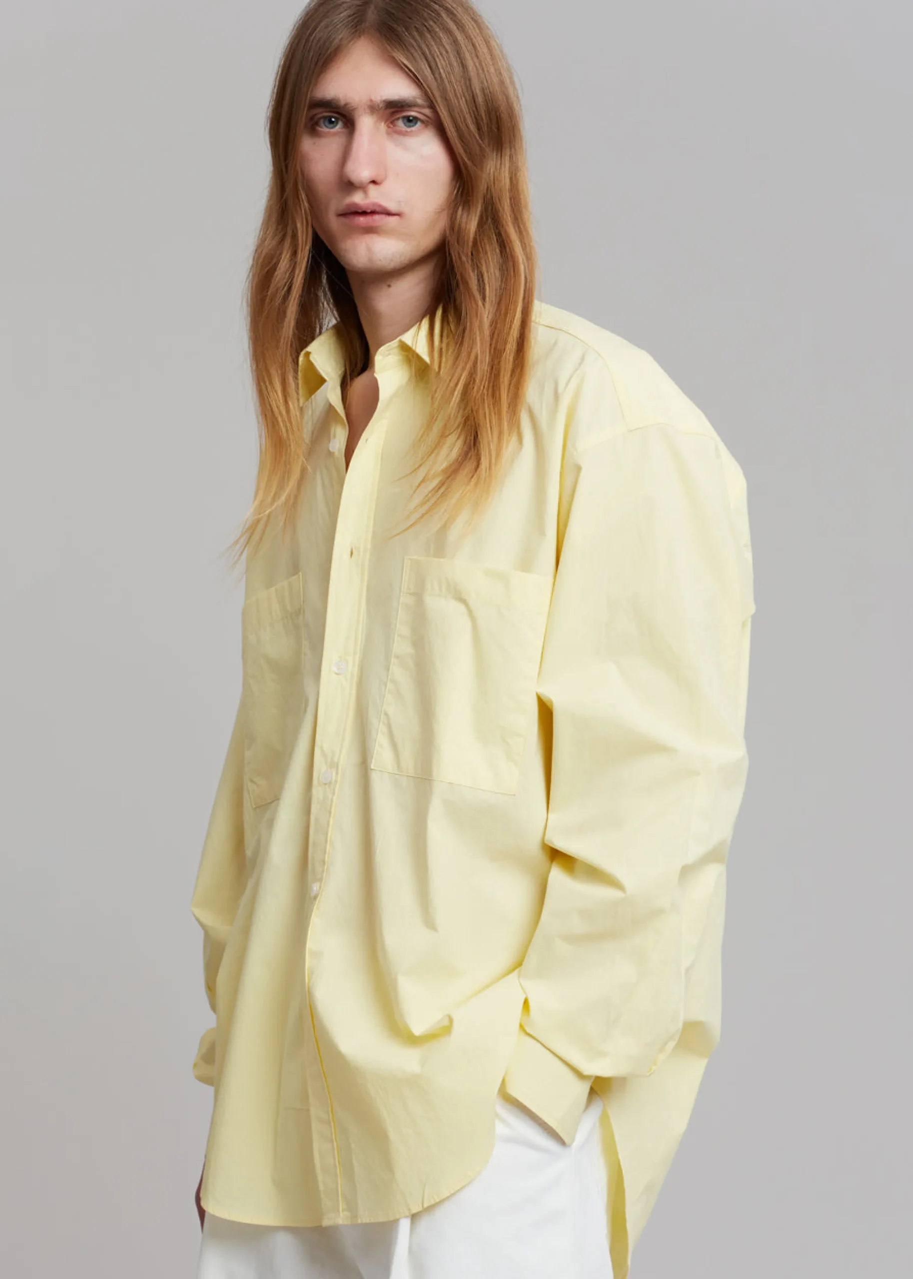 The Frankie Shop Gus Oversized Shirt Lemon Best