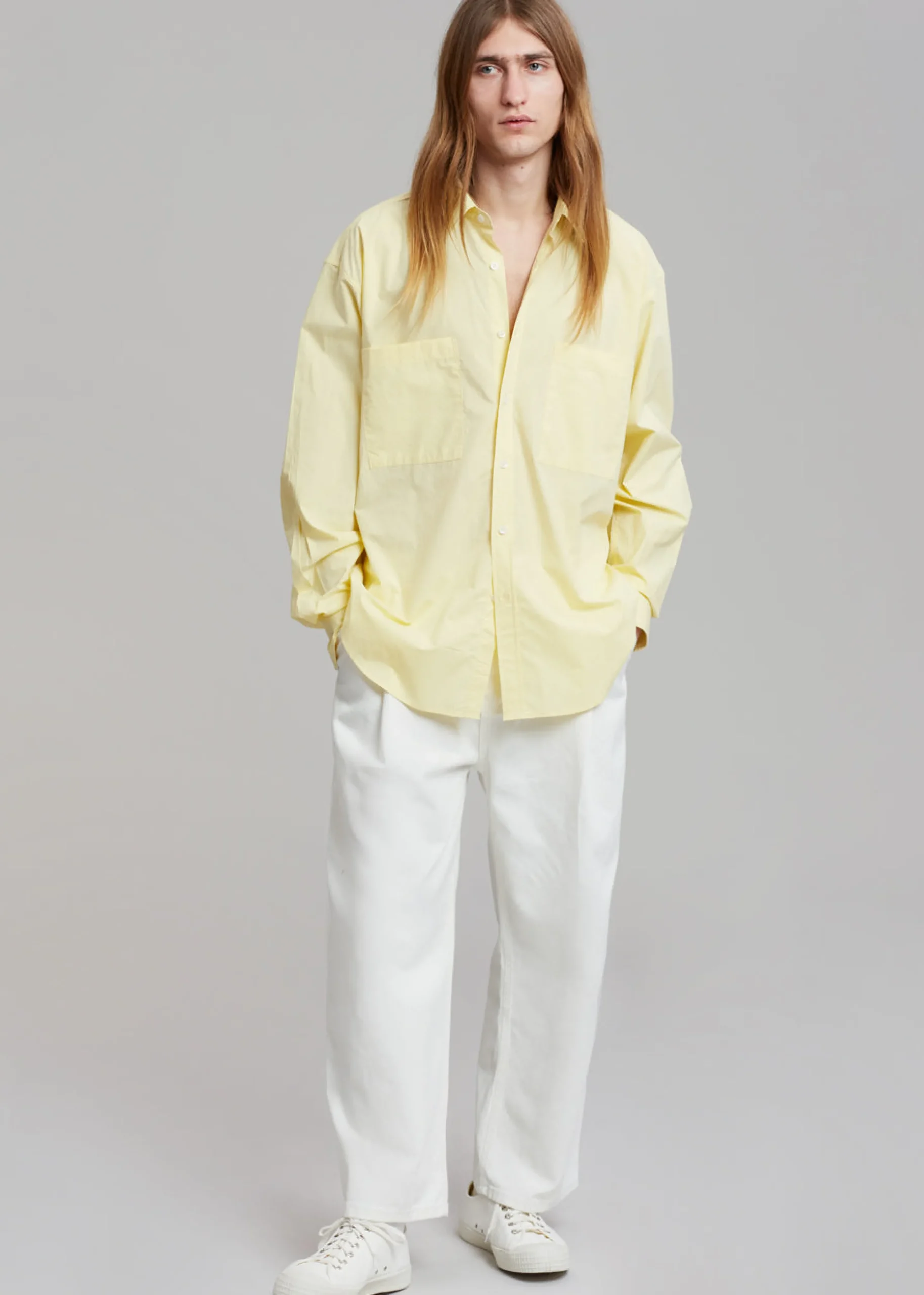 The Frankie Shop Gus Oversized Shirt Lemon Best