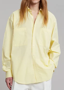 The Frankie Shop Gus Oversized Shirt Lemon Best