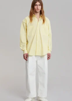 The Frankie Shop Gus Oversized Shirt Lemon Best