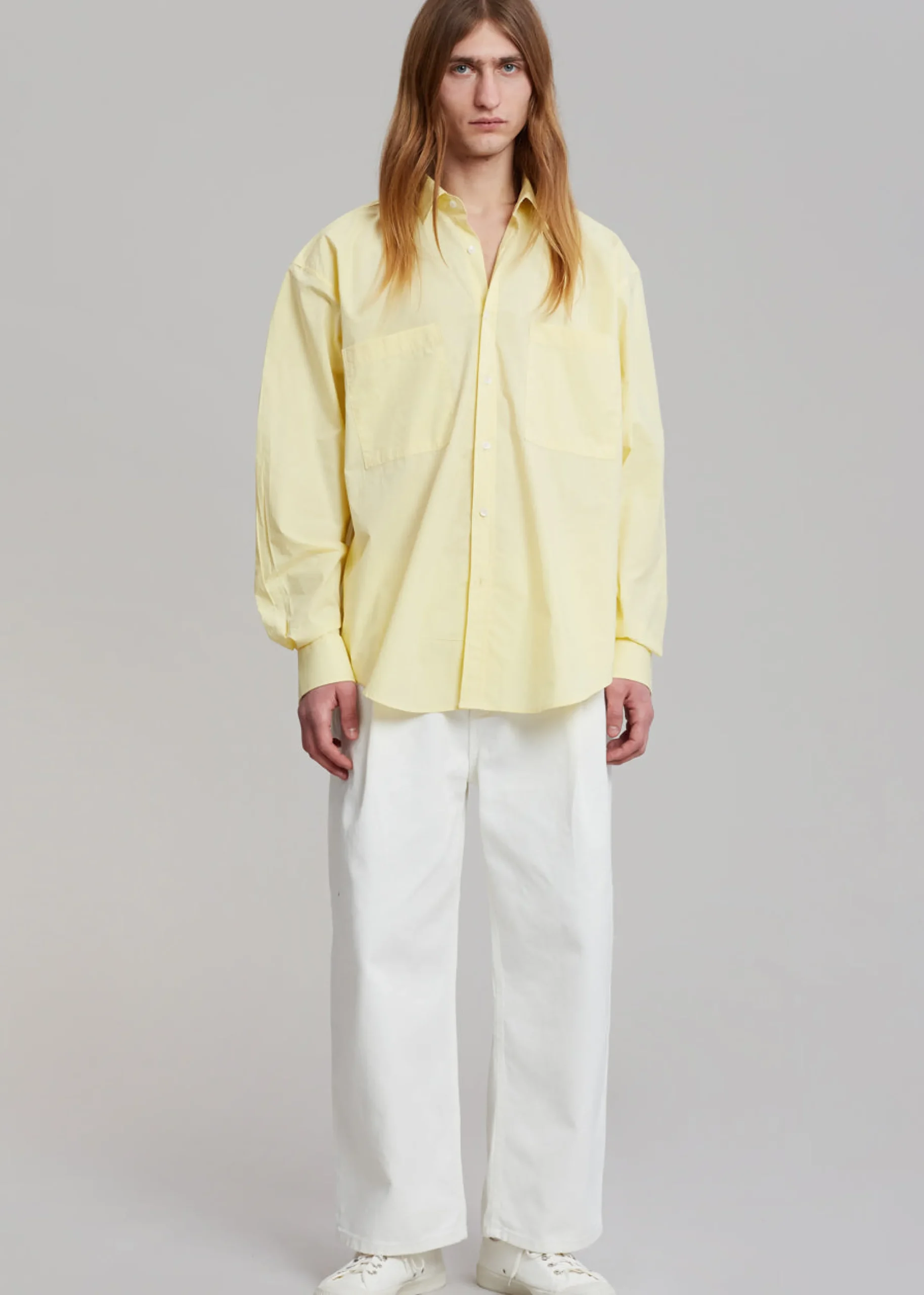 The Frankie Shop Gus Oversized Shirt Lemon Best