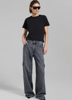 The Frankie Shop Haikure Bethany Cargo Pants Marble Black Online
