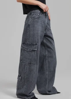 The Frankie Shop Haikure Bethany Cargo Pants Marble Black Online