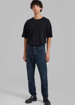 The Frankie Shop Haikure Tokyo Slim Pants Mended Blue Black New