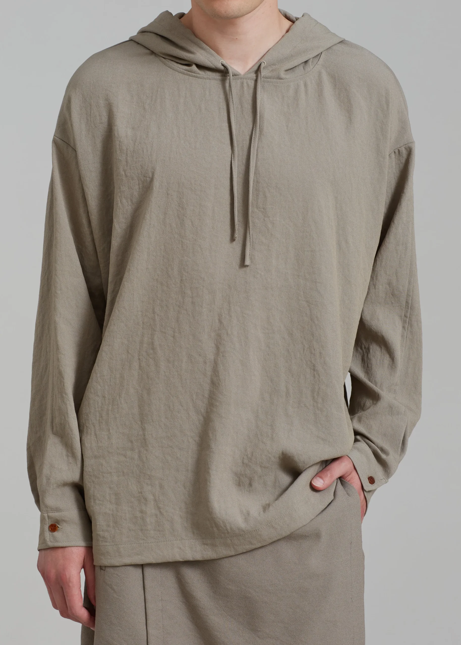 The Frankie Shop Heith Light Hoodie Olive Discount