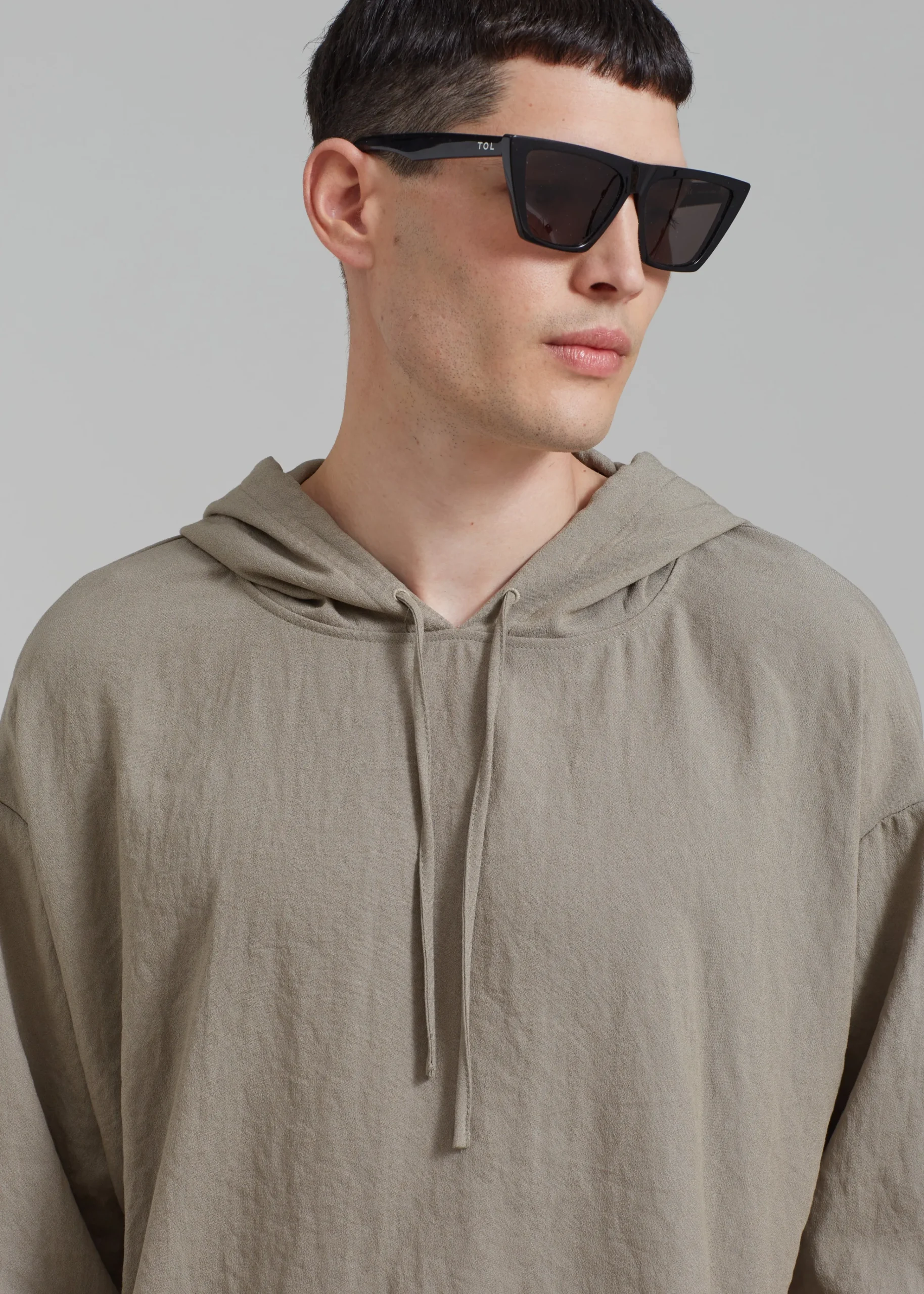 The Frankie Shop Heith Light Hoodie Olive Discount