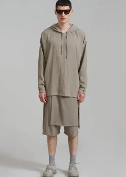 The Frankie Shop Heith Light Hoodie Olive Discount