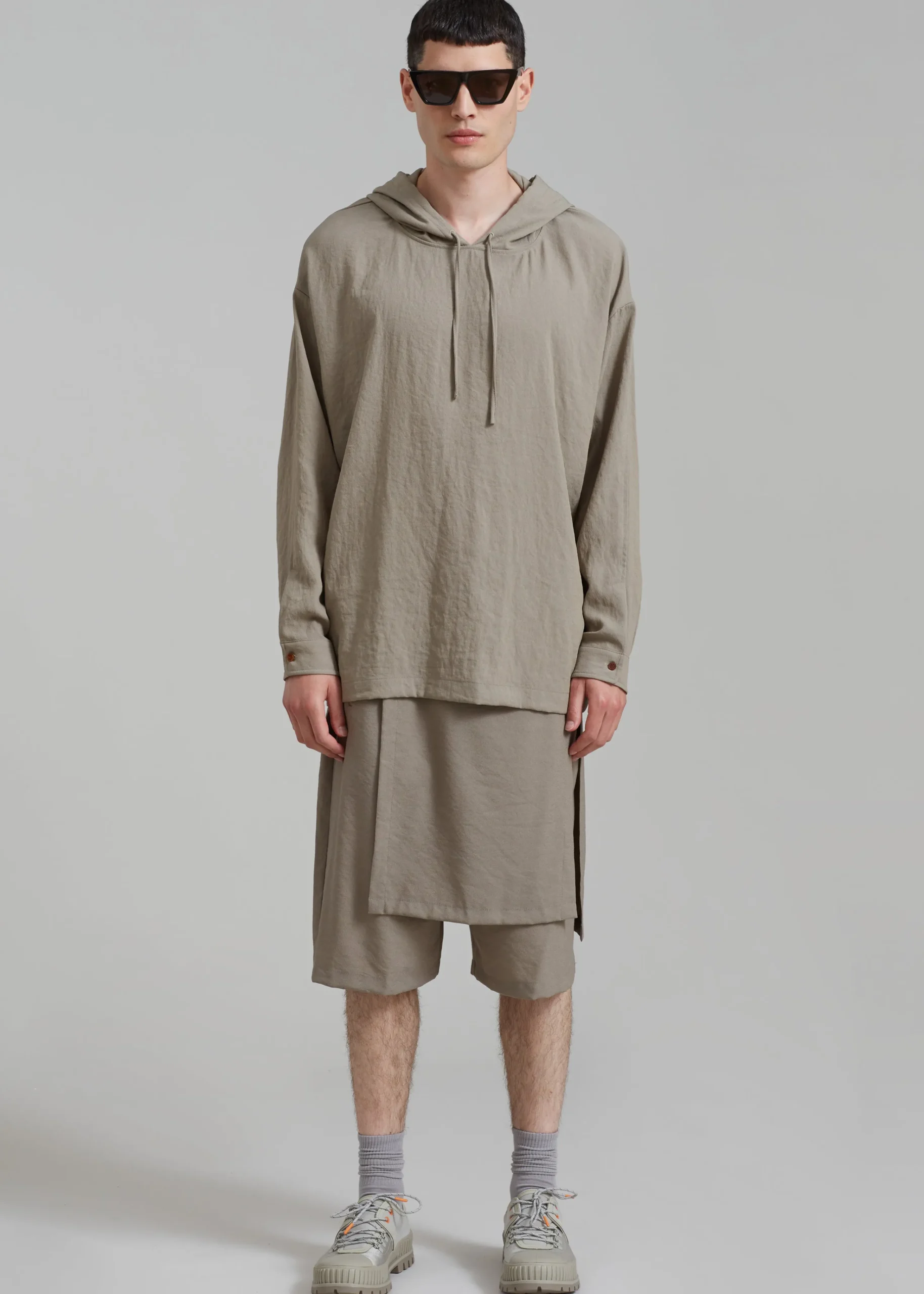 The Frankie Shop Heith Light Hoodie Olive Discount