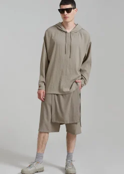The Frankie Shop Heith Light Hoodie Olive Discount