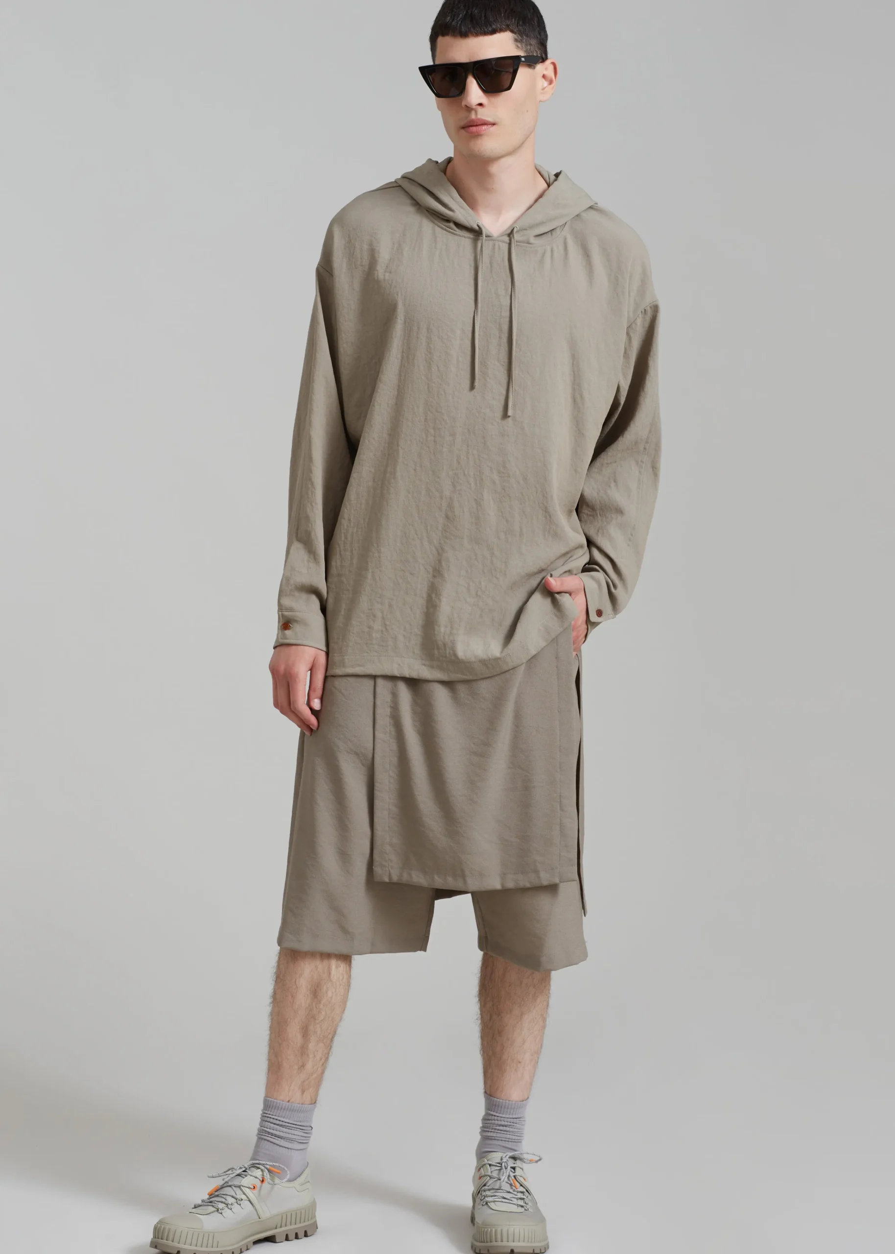 The Frankie Shop Heith Light Hoodie Olive Discount