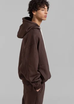 The Frankie Shop Hoops Hoodie Chocolate Plum