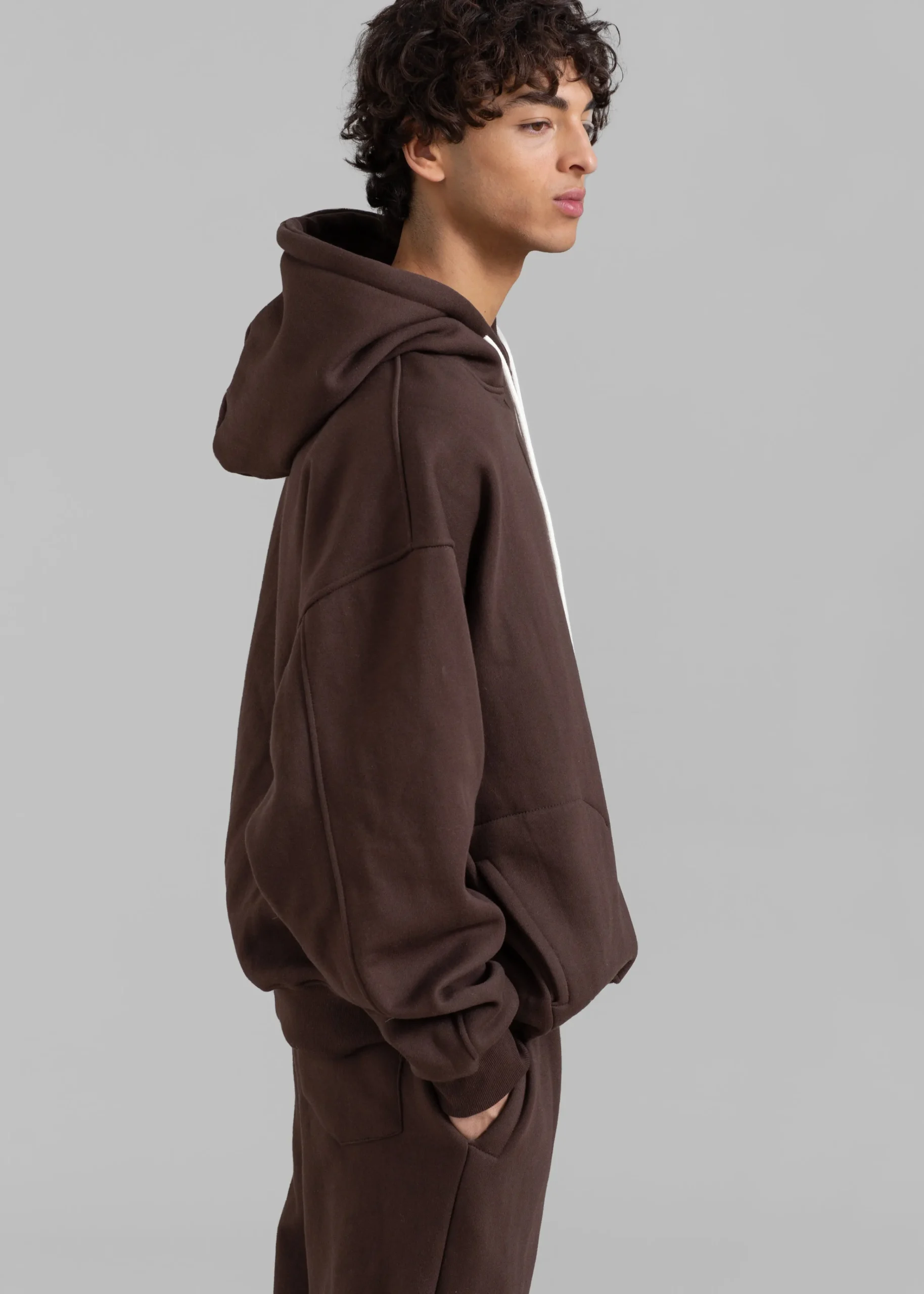 The Frankie Shop Hoops Hoodie Chocolate Plum