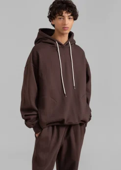 The Frankie Shop Hoops Hoodie Chocolate Plum
