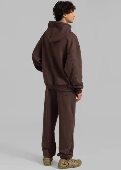 The Frankie Shop Hoops Hoodie Chocolate Plum