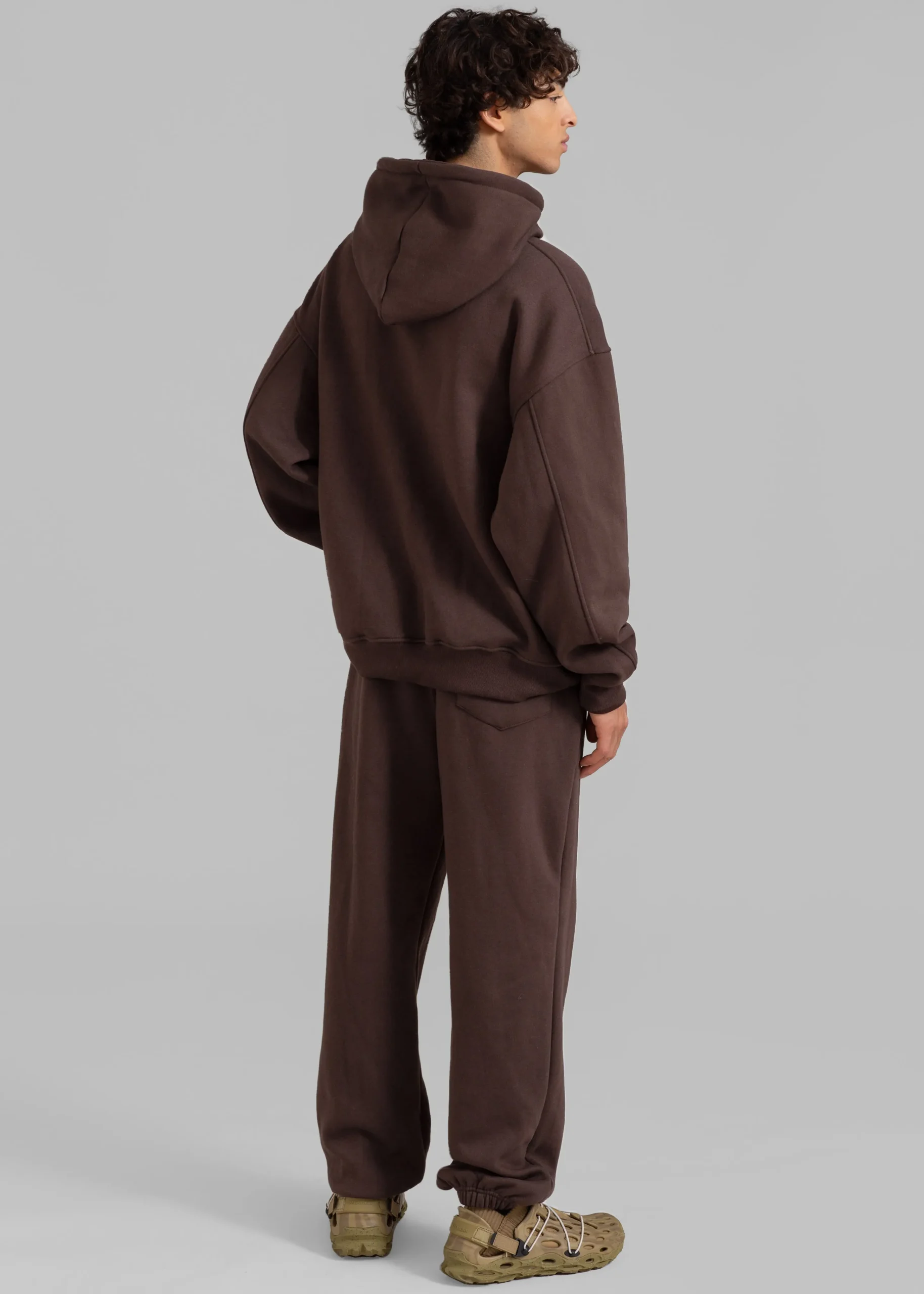 The Frankie Shop Hoops Hoodie Chocolate Plum