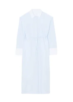The Frankie Shop Ivy Contrast Cuff Shirt Dress Light Blue Stripe Online