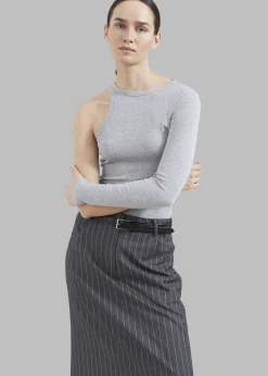 The Frankie Shop Jamie Asymmetric T-Shirt Grey Outlet