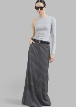 The Frankie Shop Jamie Asymmetric T-Shirt Grey Outlet