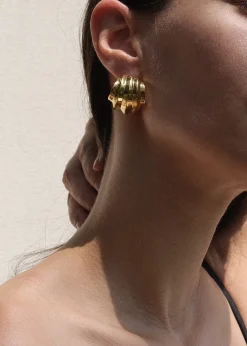 The Frankie Shop Jasmin Sparrow Homard Hoops Gold Sale