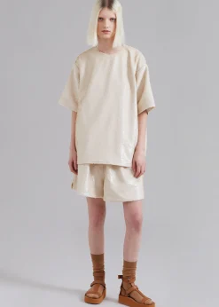 The Frankie Shop Jazz Sequins Boxer Shorts Cream Hot