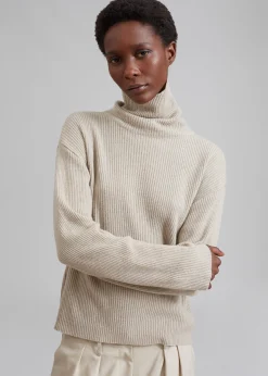 The Frankie Shop Jensen Turtleneck Sweater Taupe Best