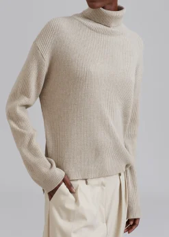 The Frankie Shop Jensen Turtleneck Sweater Taupe Best