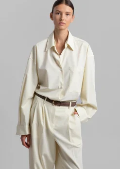The Frankie Shop Jour Shirt Cream Sale
