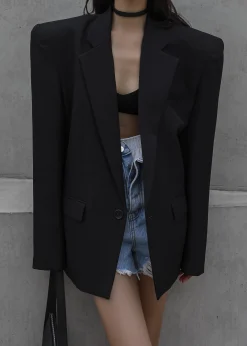 The Frankie Shop Jun Blazer Black Online