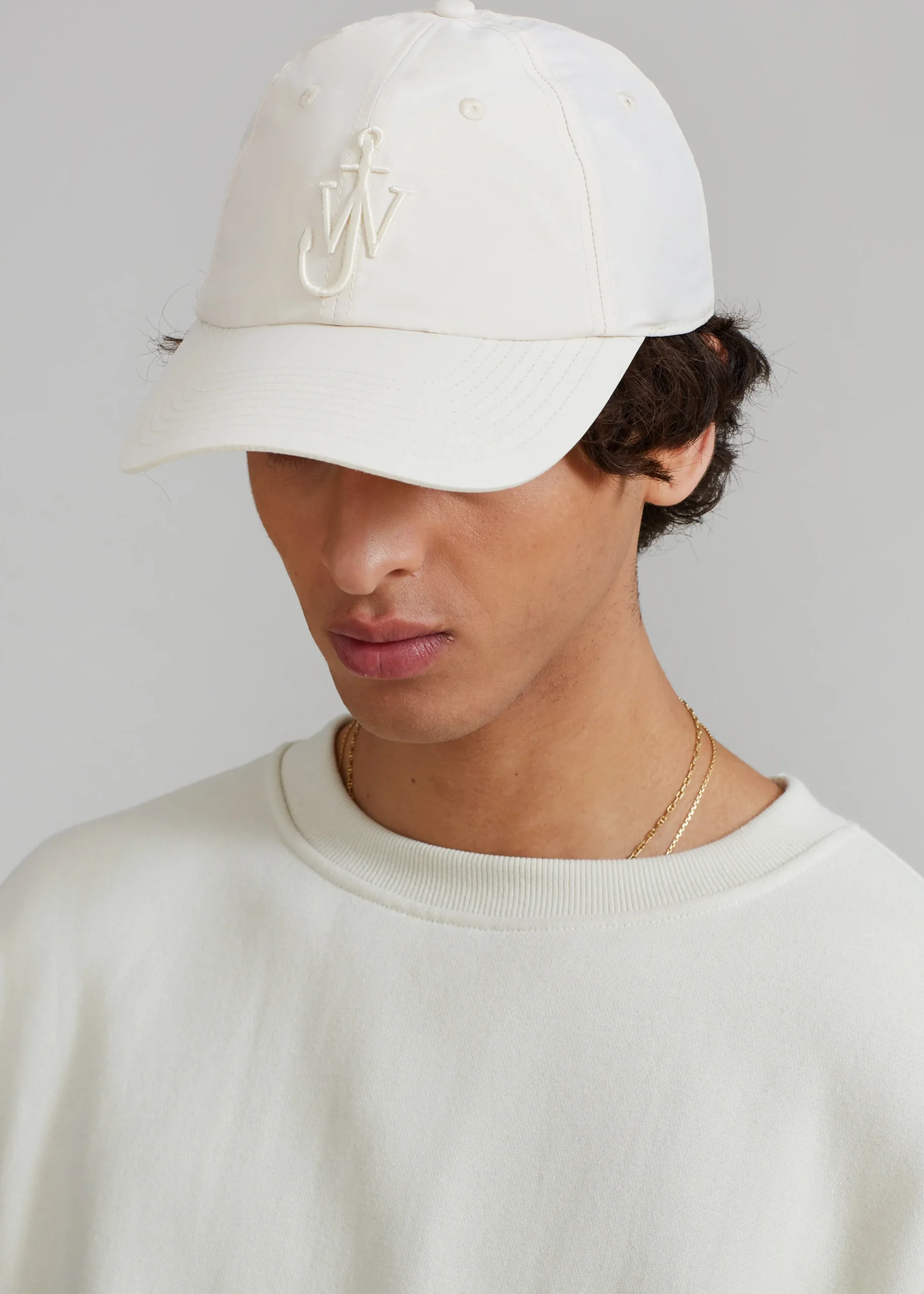 The Frankie Shop Jw Anderson Baseball Cap With Anchor Logo White Hot