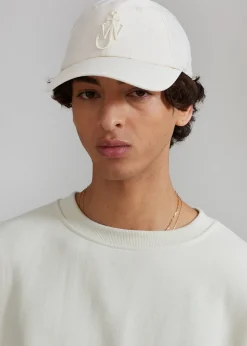 The Frankie Shop Jw Anderson Baseball Cap With Anchor Logo White Hot