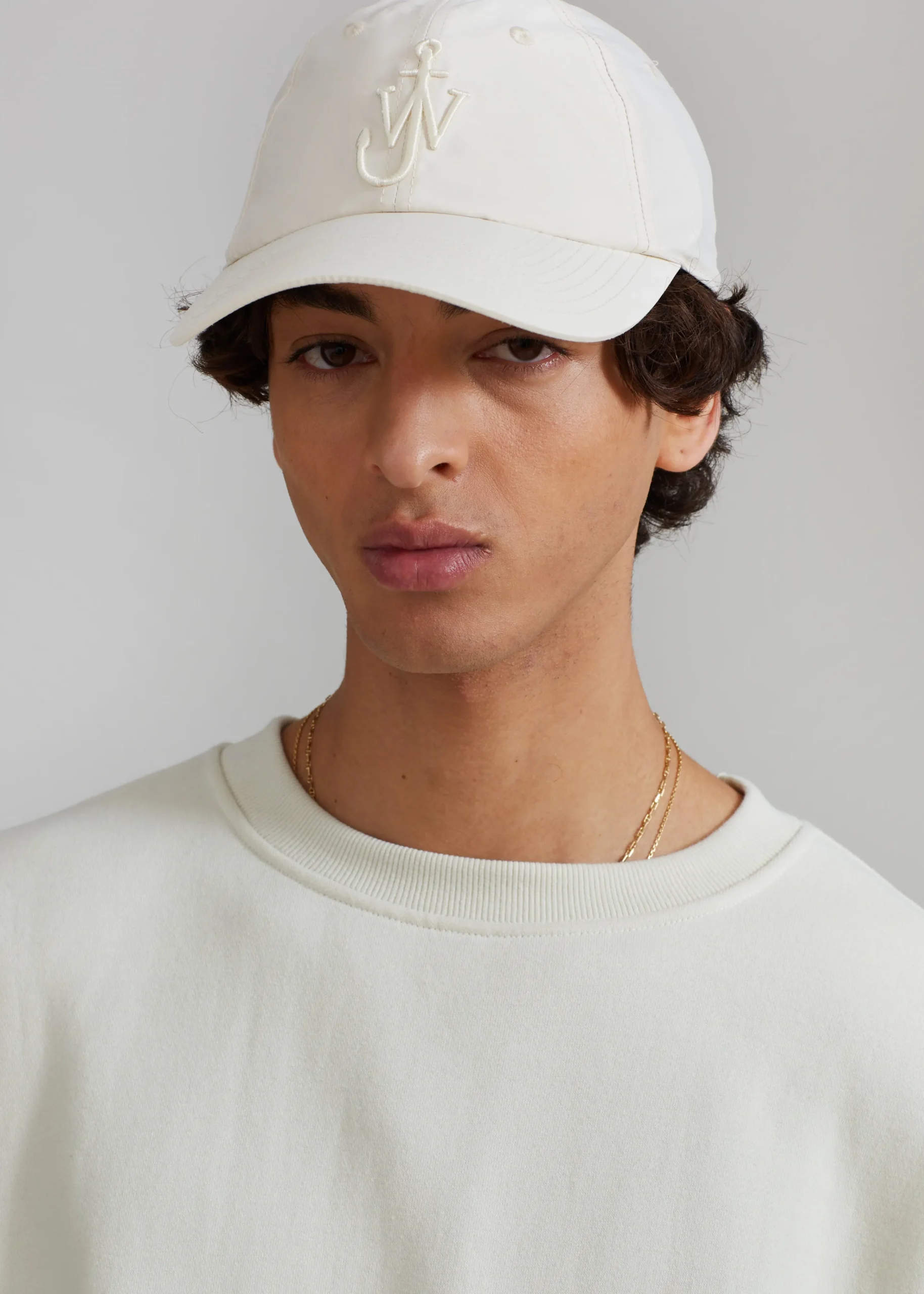 The Frankie Shop Jw Anderson Baseball Cap With Anchor Logo White Hot