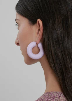 The Frankie Shop Jw Anderson Bumper-Tube Earrings Lilac Hot