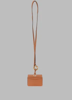 The Frankie Shop Jw Anderson Cardholder With Chain Link Strap Pecan Hot