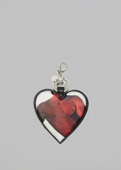 The Frankie Shop Jw Anderson Heart Keyring White/Black New
