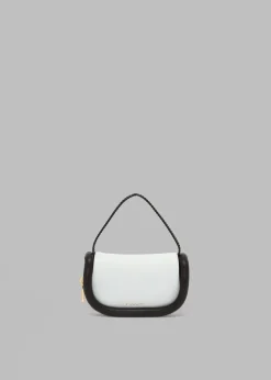 The Frankie Shop Jw Anderson Micro Bumper-7 Leather Pouch White/Black Clearance