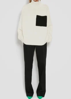 The Frankie Shop Jw Anderson Patch Pocket Turtleneck Off White/Black Online
