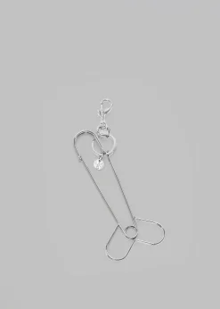 The Frankie Shop Jw Anderson Penis Outline Keyring Silver Clearance