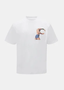 The Frankie Shop Jw Anderson Profile Stud Chest Pocket T-Shirt White Best