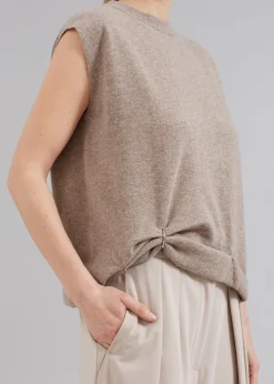 The Frankie Shop Jw Anderson Ring Detail Roll Vest Beige Melange Sale
