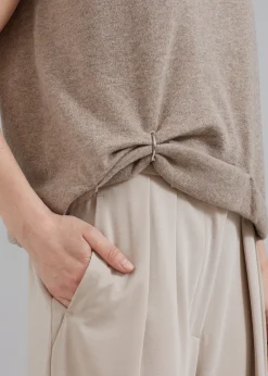 The Frankie Shop Jw Anderson Ring Detail Roll Vest Beige Melange Sale