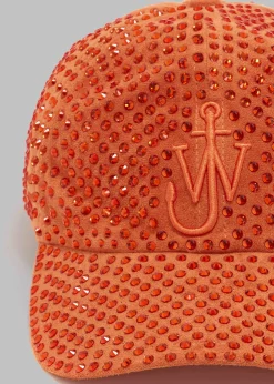 The Frankie Shop Jw Anderson Suede Baseball Cap Orange Hot