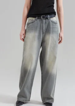 The Frankie Shop Kane Wide Jeans Grey Wash Best